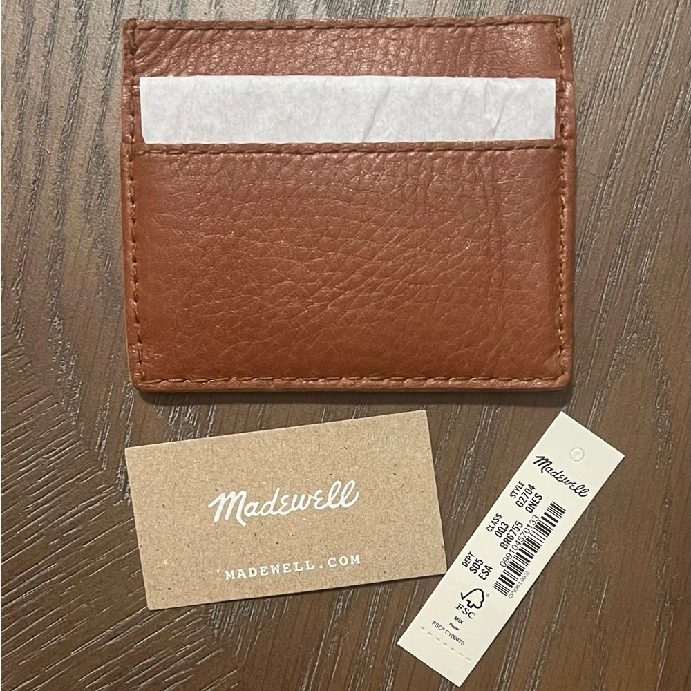 NWT Madewell Leather Card Case